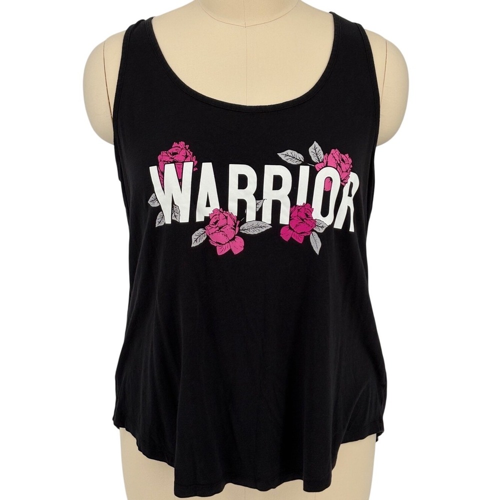 Torrid Active Tank Top Black Warrior Floral Graphic Size 3